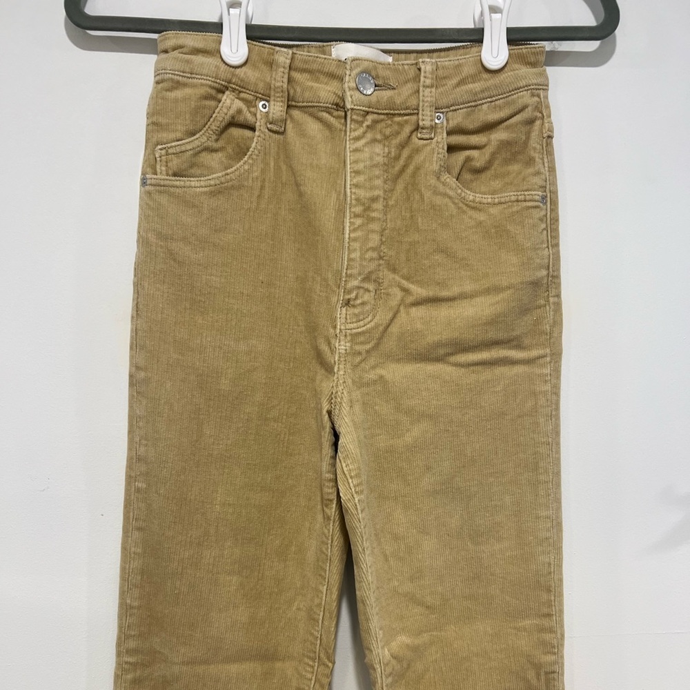 ROLLA'S Women’s Light Tan/Beige Corduroy Pants - Dusters Slim Bootcut, Highrise